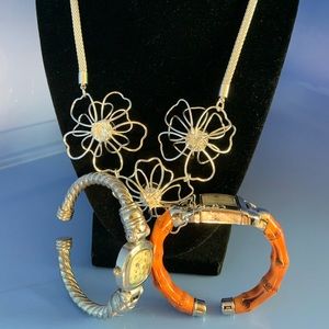 bundle 3 Items Necklace & watches